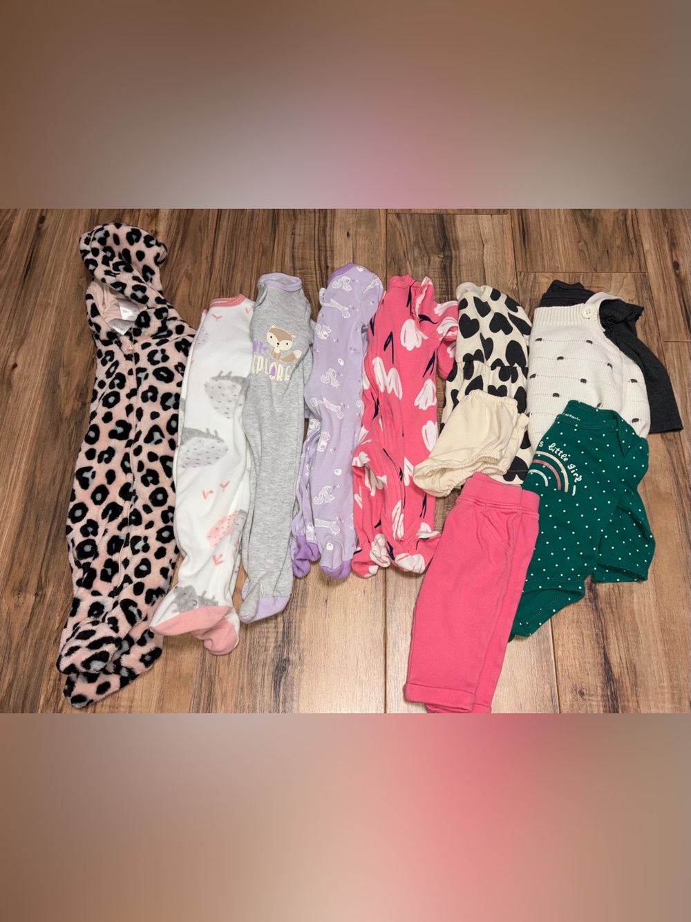 Baby Girl Winter Bundle 0-3M Cat & Jack Carters Peanut Shell Etc. 11 Pieces